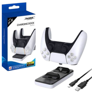carregador 2 controles base dock branco PS5 com cabo pratico