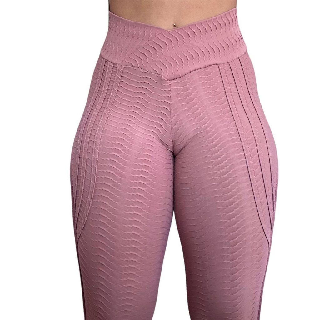 Calça legging Empina bumbum, levanta bumbum e modela. Moda blogueira,  legging sem costura. Calça academia, treino. - Escorrega o Preço