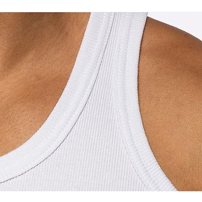 Regata Masculina Modelo Americano Fechado Canelada Algodão