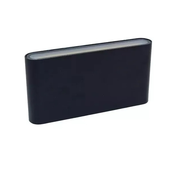 Arandela Luminária De Parede Slim Preta 8w