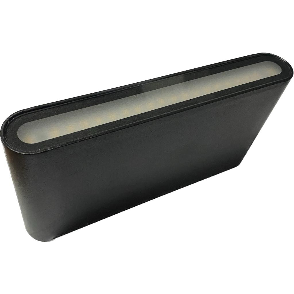 Arandela Luminária De Parede Slim Preta 8w Branco Quente 3000k