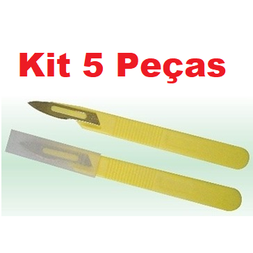 Risca Pão Kit com 5 pçs Bisturi Açougue Padaria Pizzaria Emp
