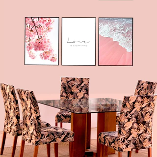 Kit 6 Capa de Cadeira ESTAMPAS