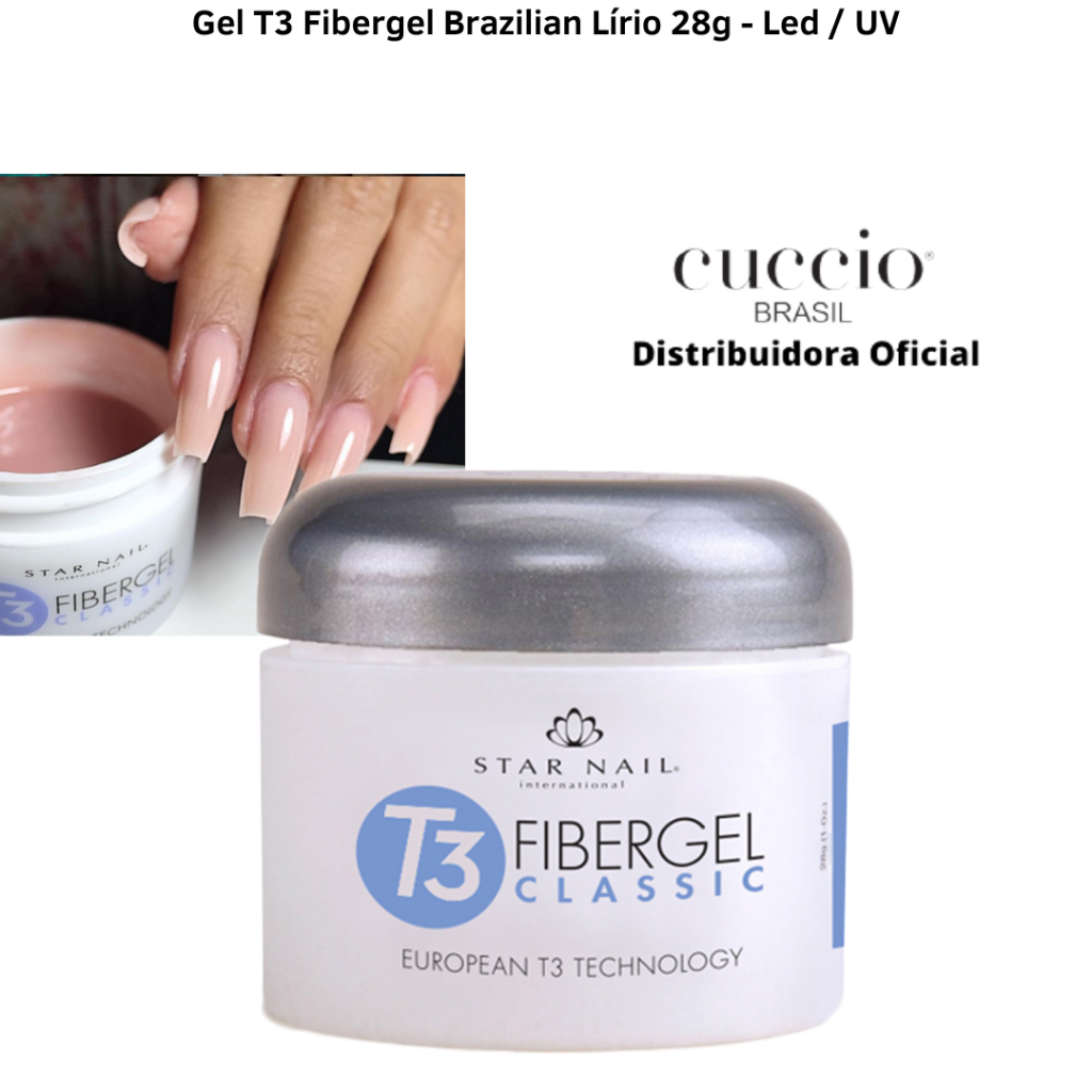 Star Nail T3 Fiber Gel Classic - Flexible Builder Gel, Opaque Blush, 1 Oz