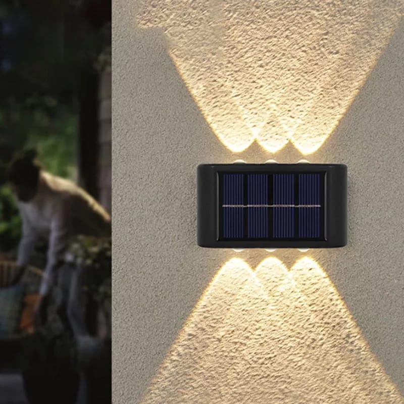 Luminária Solar De Parede À Prova D'água Para Jardim Muro e Varanda