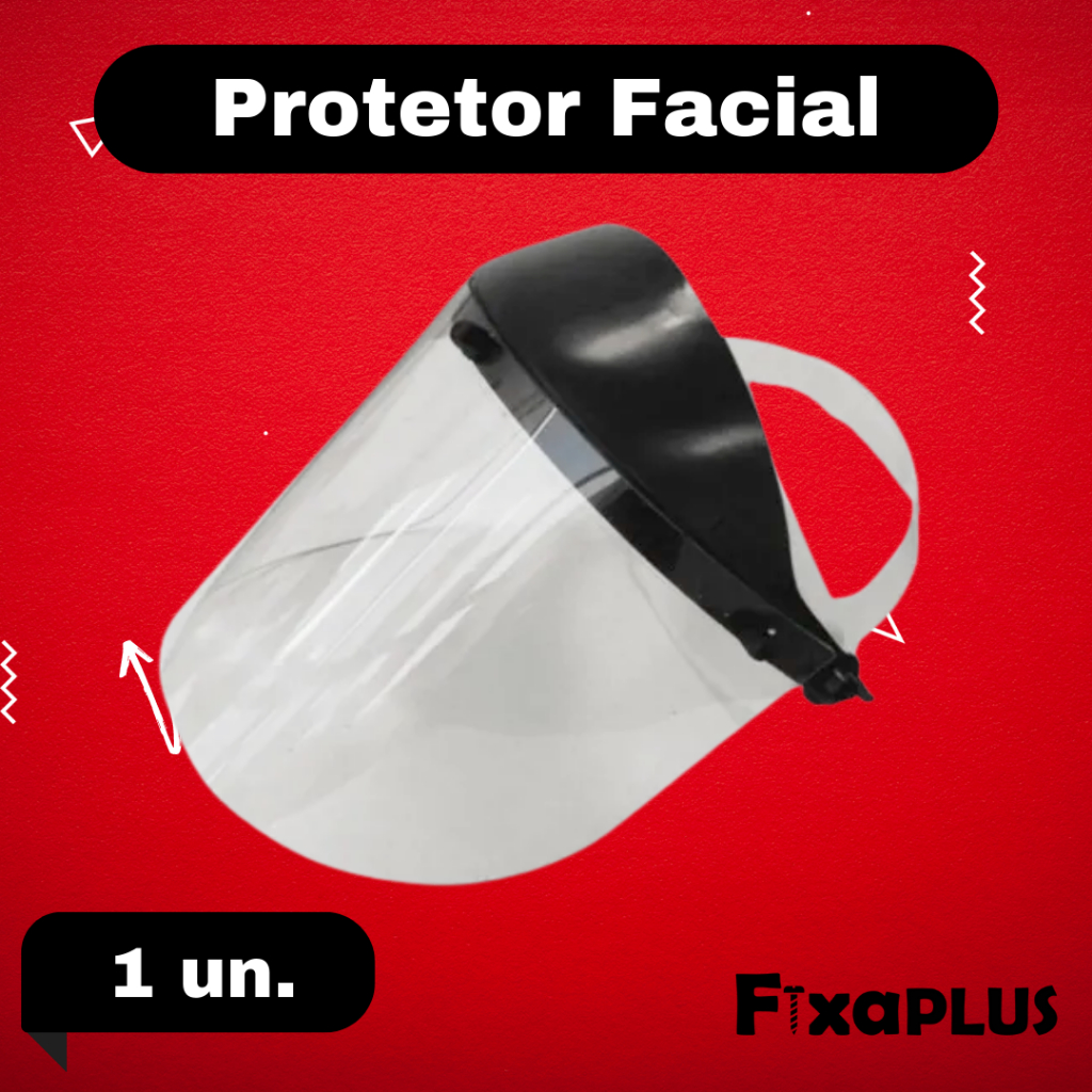 Protetor Facial Epi Face Shield Hospitalar Roçadeira Lixadeira Odontológico Resistente Ajuste Simples Promoção Mascara Proteção Transparente Viseira Incolor Oferta