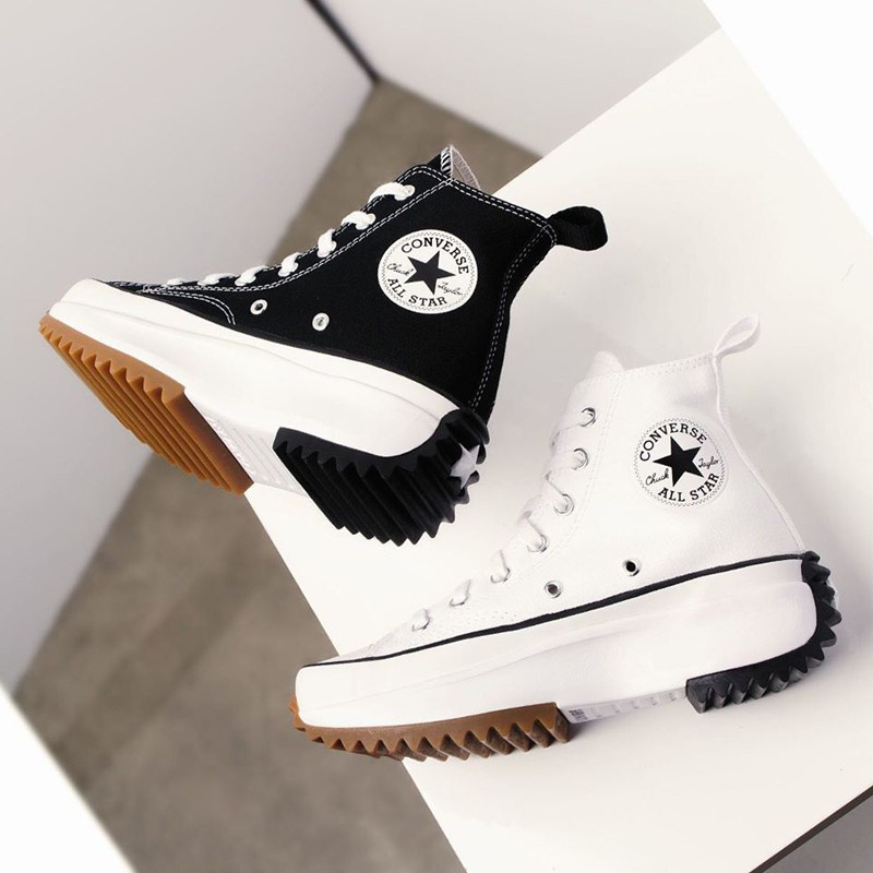 Bota All Star Taylor Plataforma Cano ALTO Tratorado/Branco Courino/Sola ...