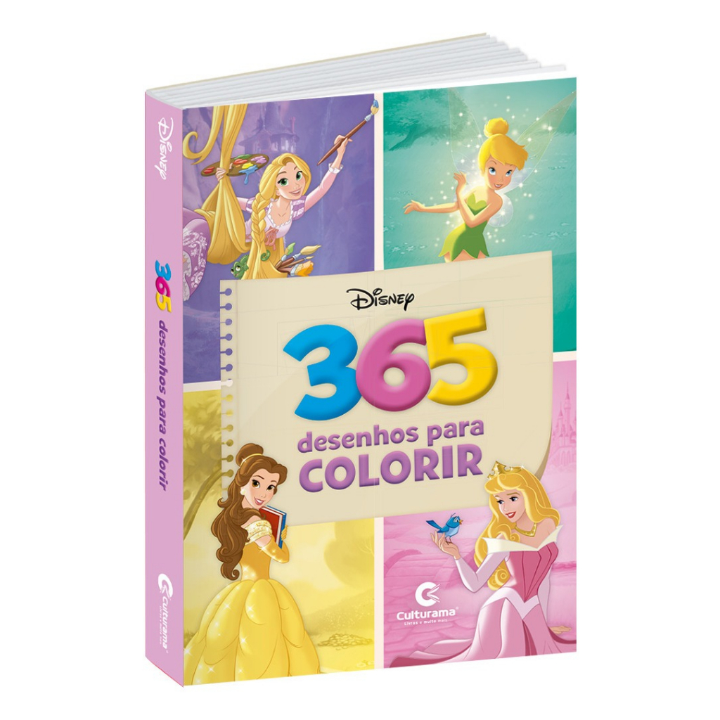 Kit 10 Revistinhas Colorir Pintar Princesas Meninas Brincar