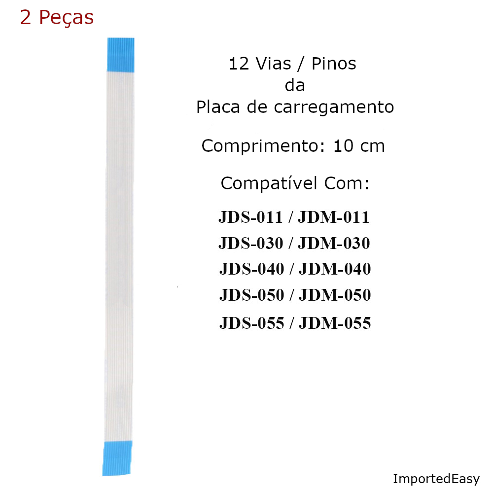 2 Cabo Flat 10 12 14 vias / Pinos Para controles de Ps4