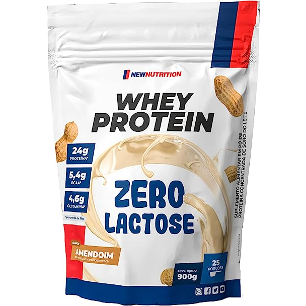 Whey Protein Concentrado Zero Lactose 900g – New Nutrition