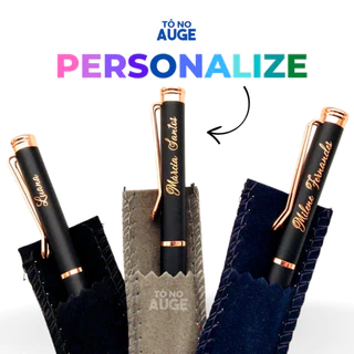 Caneta Metal PERSONALIZADA com Nome ou Frase Preto