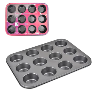Forma Cupcake Antiaderente Pão Queijo Mel Empada 12 Cavidades