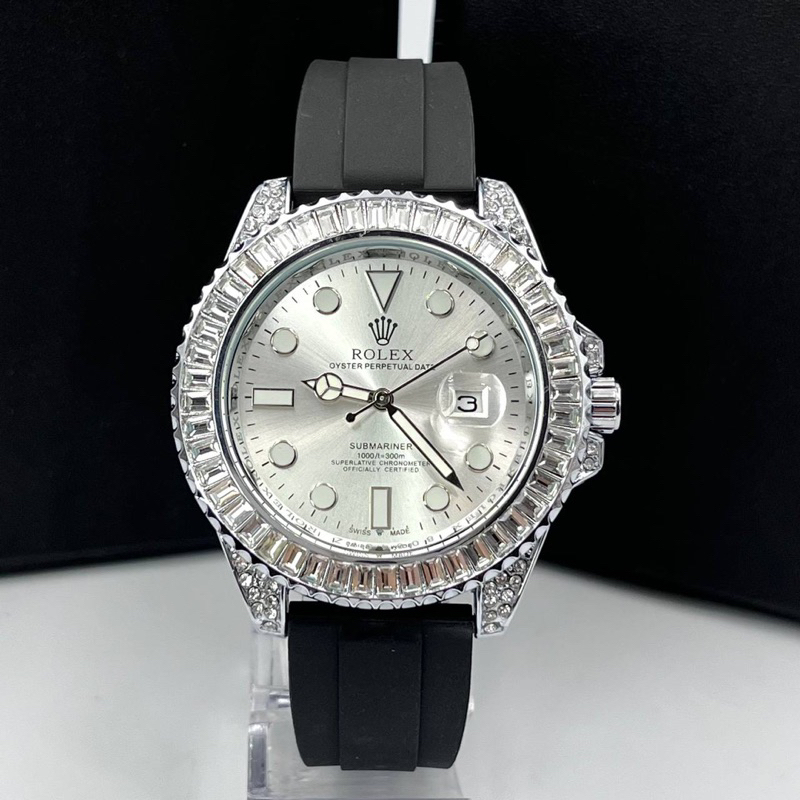 Relógio Rolex Submariner Diamante Prata + Caixa | Shopee Brasil