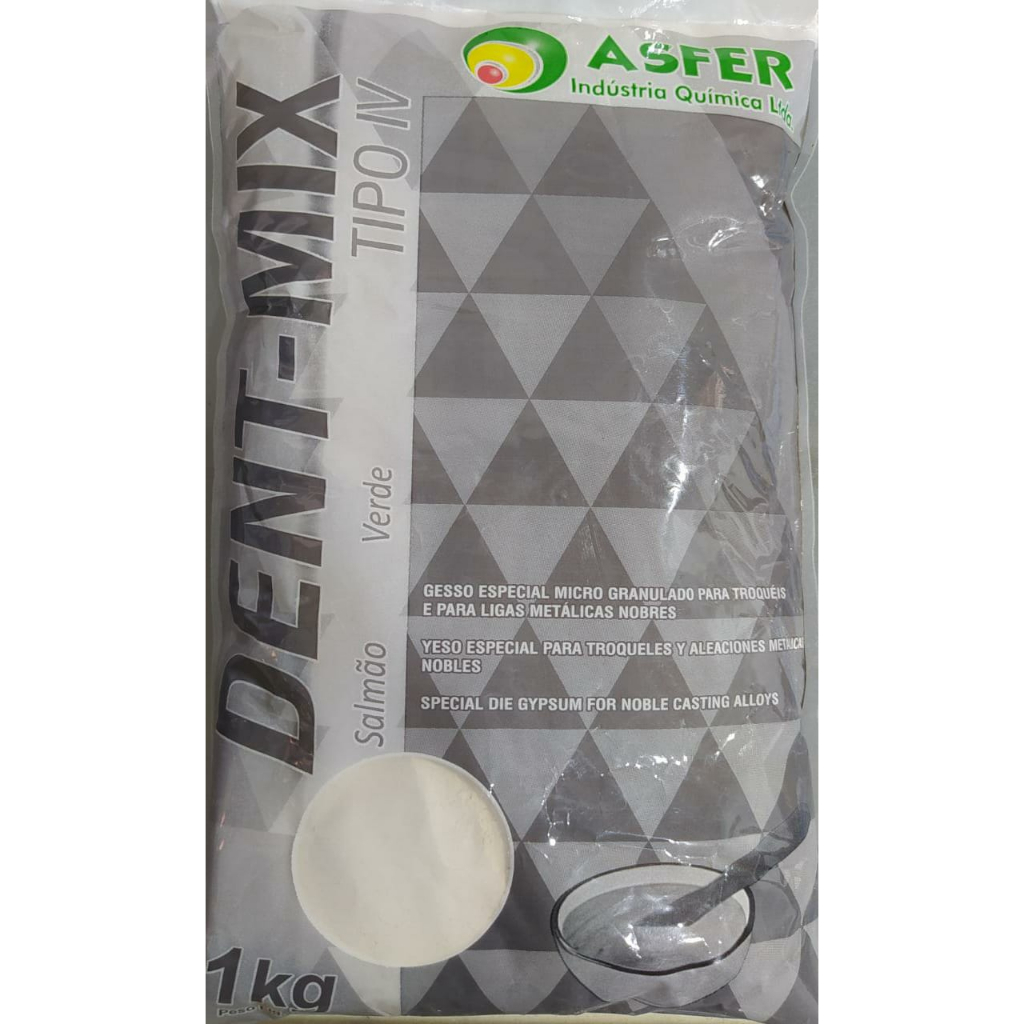 Gesso Pedra Especial Dent-Mix Tipo IV- Asfer | Shopee Brasil