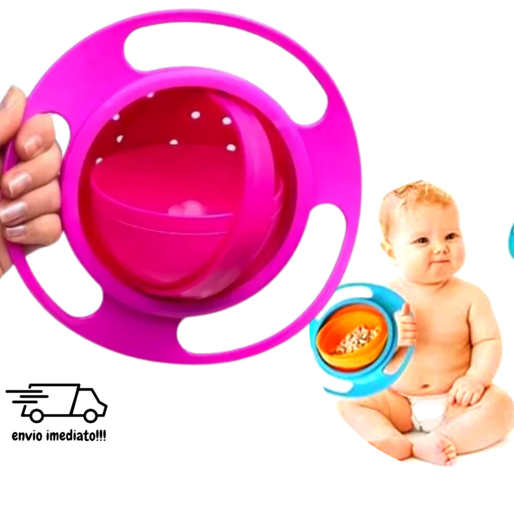 Confira Potinho Pote Prato Mágico Giratório 360° Infantil Gyro
