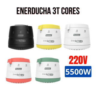 CHUVEIRO ENERDUCHA UP 220V - 5500W DUCHA CORES AMARELO / VERDE / CORAL / PRETO / BRANCO ENERBRAS