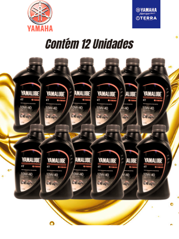 Caixa Fechada com 12 Litros de Óleo Yamalube SAE 10W-40