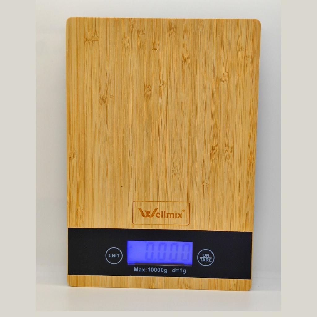 Balança de Precisão Digital Cozinha Bambu Bamboo 10 Kg Pilhas inclusas ...