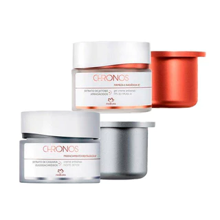Chronos Gel Creme Antissinais Dia ou Noite Natura 40g - Regular ou Refil