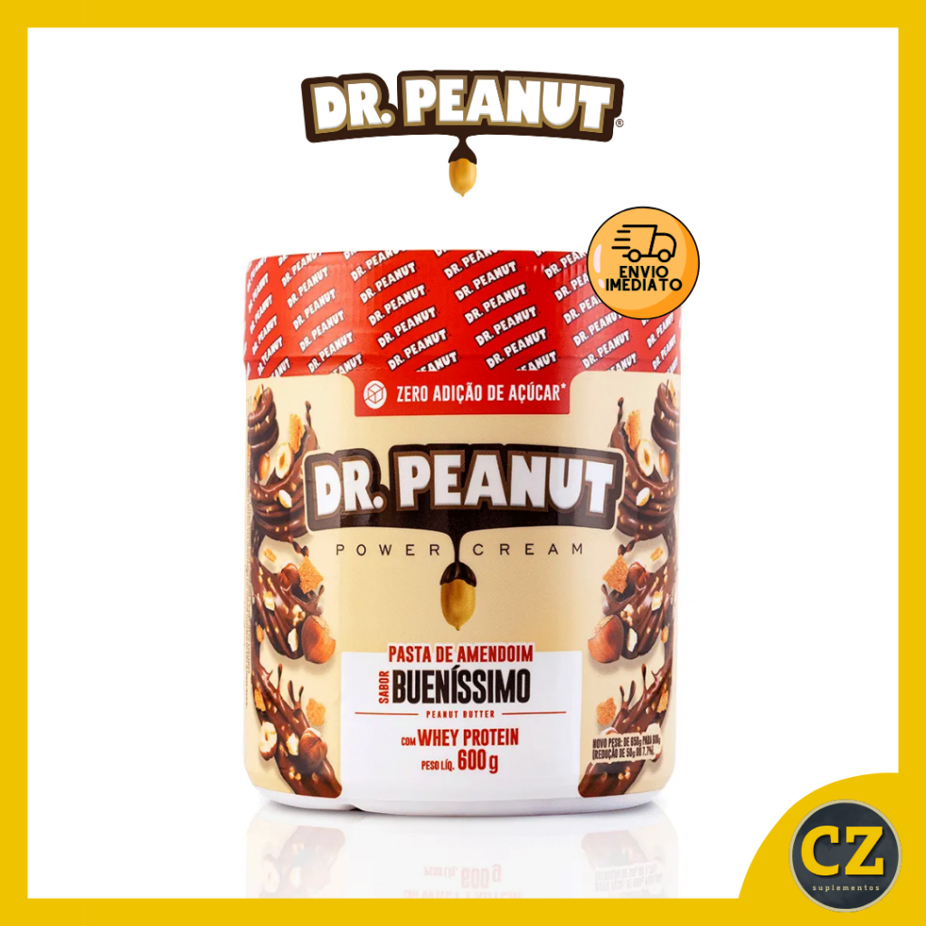 PASTA DE AMENDOIM Dr. Peanut 650g Whey Protein - 7 sabores (Bueníssimo) :  : Alimentos e Bebidas