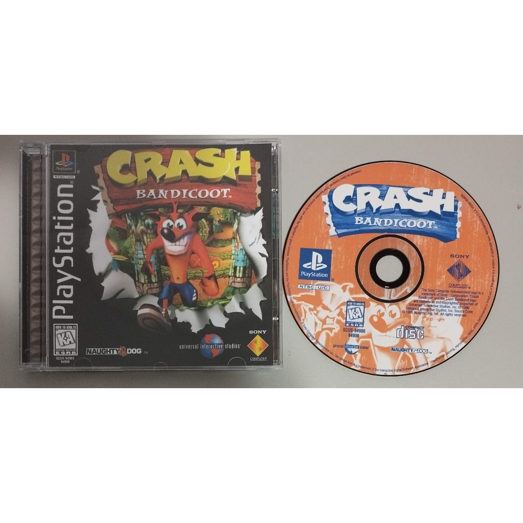 PS1 - Crash Bandicoot 1 MÍDIA PRETA