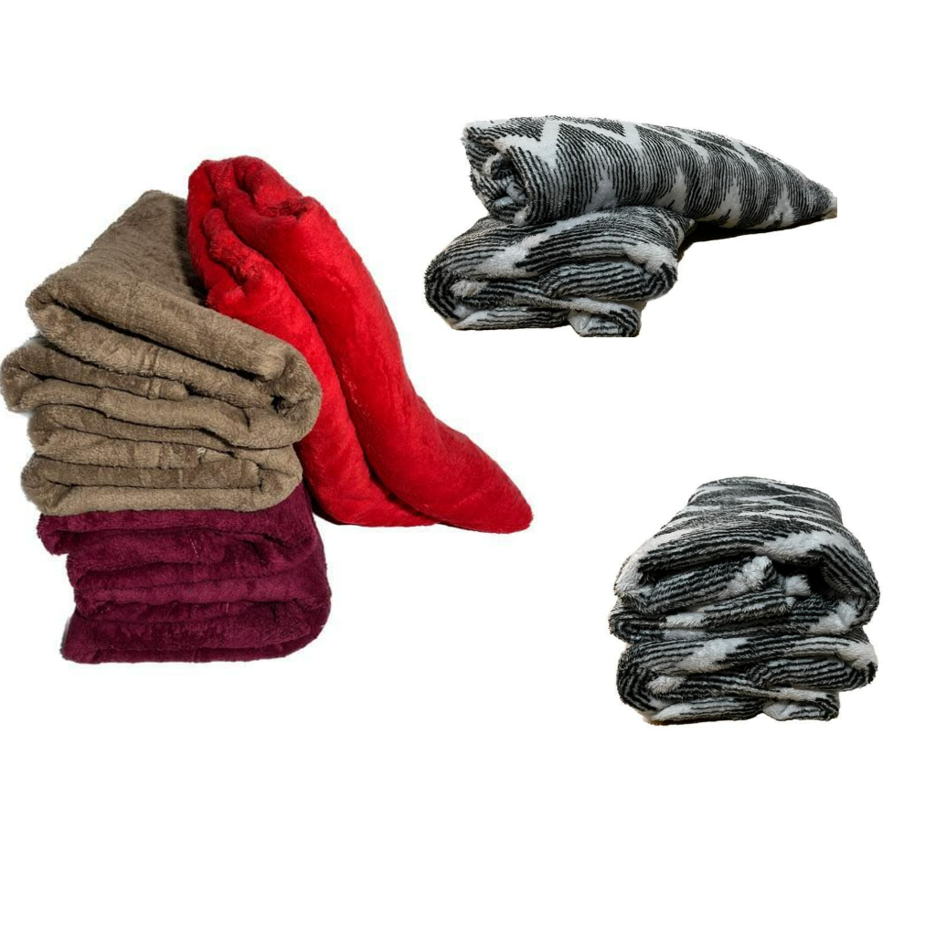 Coberta Microfibra Para Casal Cores Lisas E estampada- Cobertas Quentinhas