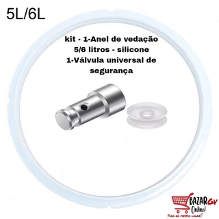 kit - 1 Anel de vedação silicone e 1 válvula universal de segurança