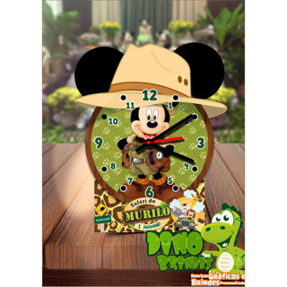 RELÓGIO CENTRO DE MESA MICKEY SAFARY