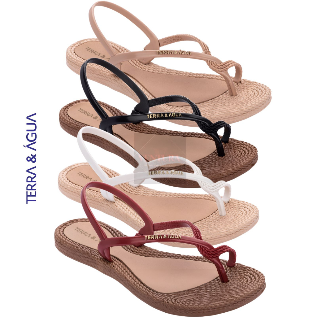 SANDALIA TERRA E ÁGUA ORIGINAL FEMININO CONFORTÁVEL DE DEDO DELICADA  PROMOÇÃO LANÇAMENTO RASTEIRINHA CHINELO