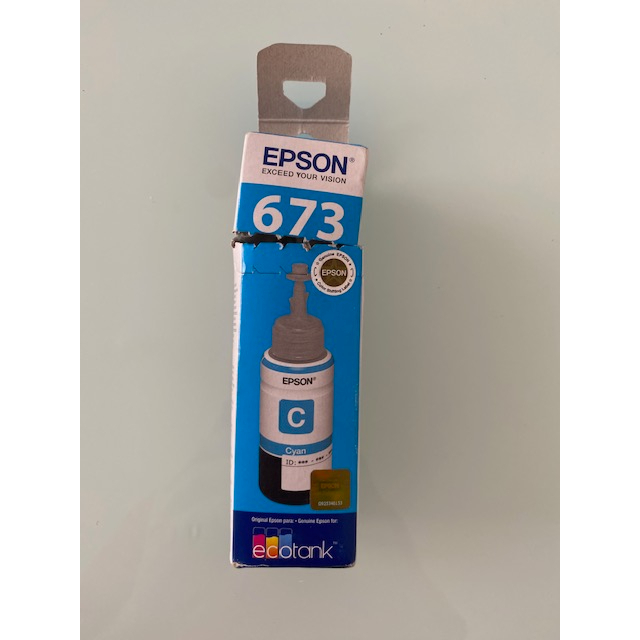 REFIL EPSON L800 (673) CIANO ORIGINAL NOVO, VER FOTOS!! | Shopee Brasil