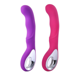 Vibrador Recarregável Ponto G Com Textura ondulada Alça Metalizada Vazada 10 Modos de Vibrações