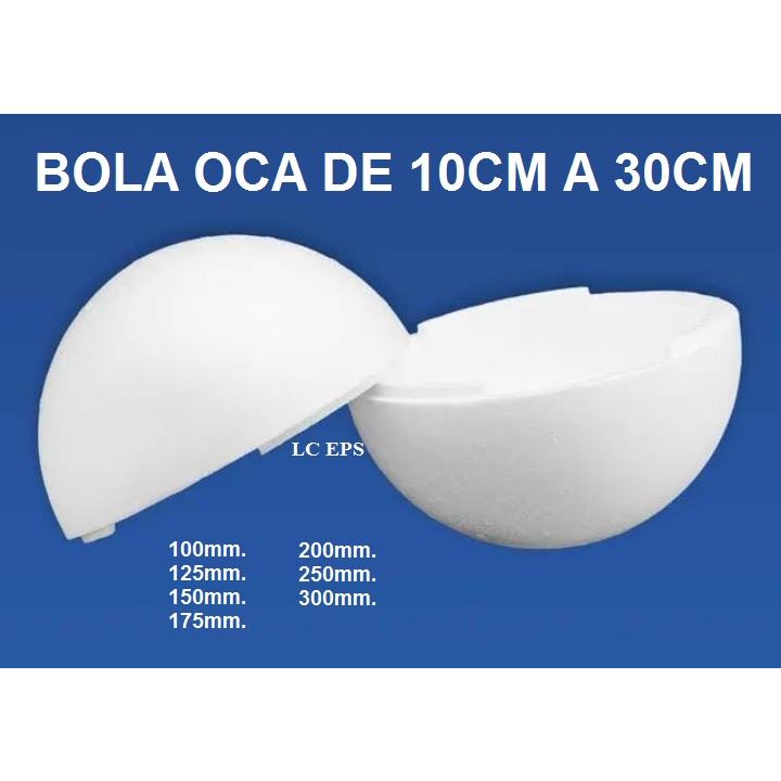 Bola De Isopor Oca 100mm A 300mm Tamanhos E Quantidades A Escolher Shopee Brasil 8975