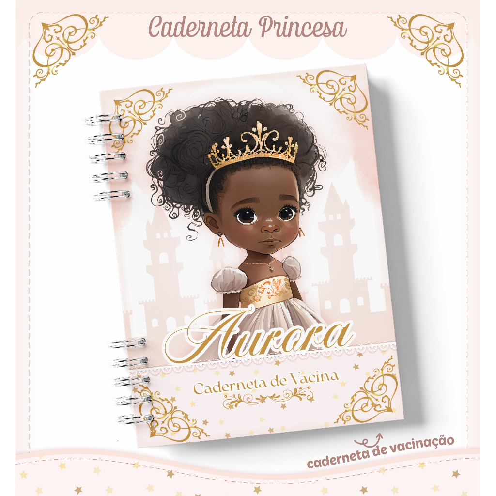 Caderneta De Vacinas Personalizada Princesa Shopee Brasil