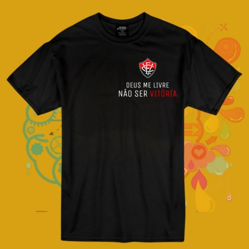 Camisa Camiseta Futebol Time Vitória 100% Algodão