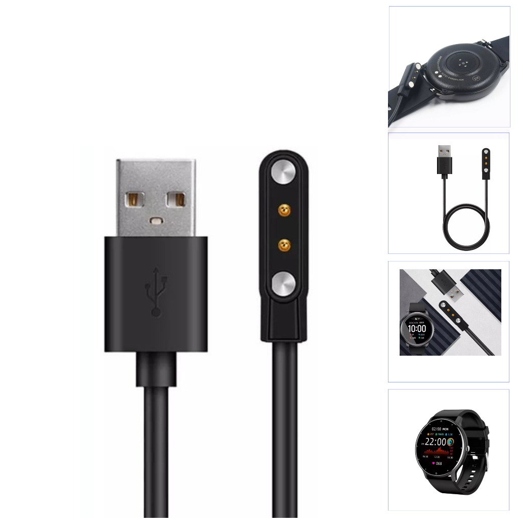 Cabo carregador Magnético Usb Para Relogio Smartwatch Lige Zl02d