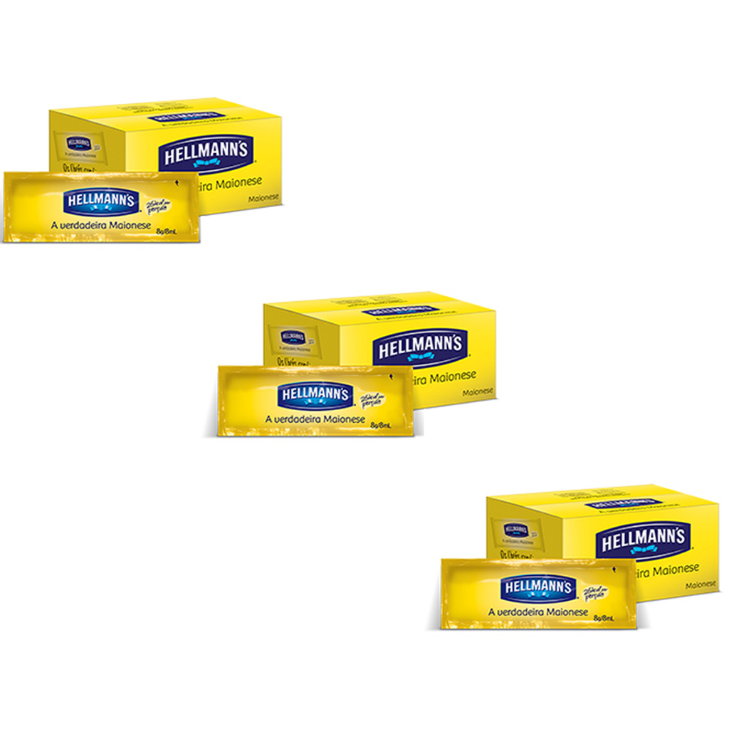 Maionese Hellmann's Mini Sachês De 7g - Kit 3 Un | Shopee Brasil