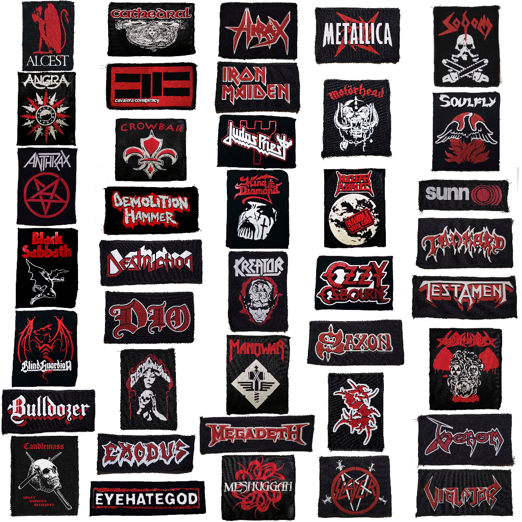 Patch em cores: Thrash, Heavy, Groove, Sludge e Doom Metal - Patches Silk Serigrafia