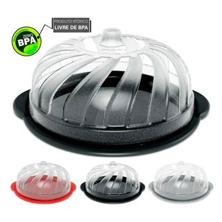 Boleira Com Tampa Gourmet Redonda Porta Bolo Caseiro - Preto