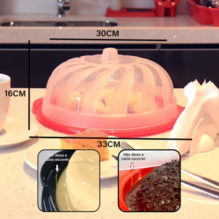 Boleira Com Tampa Gourmet Redonda Porta Bolo Caseiro - Vermelha