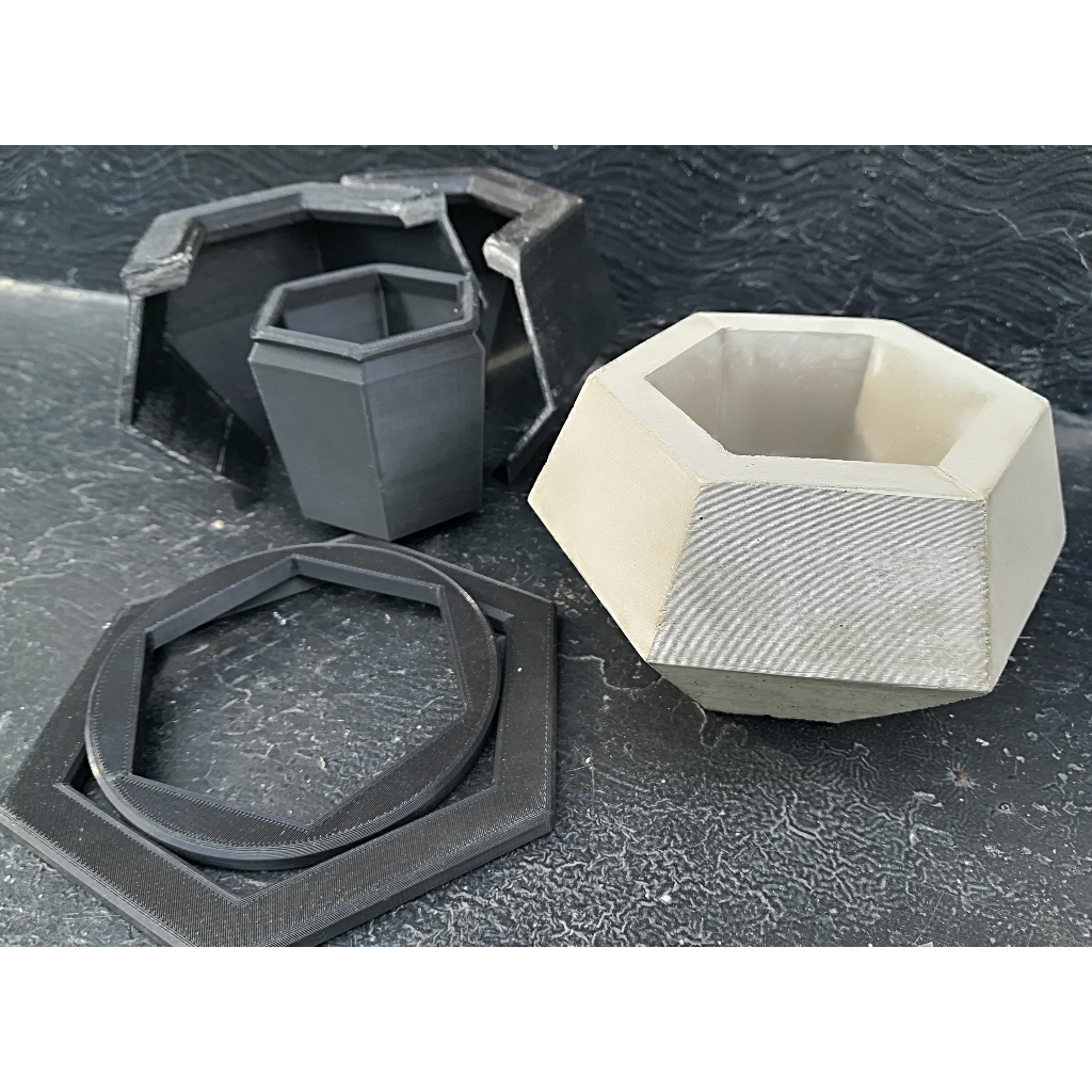 Molde para confecção de vasos de concreto