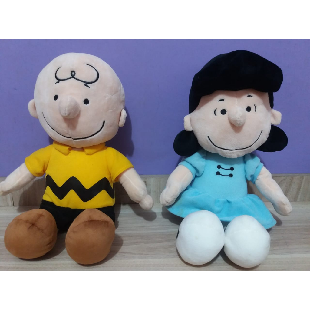 Pelucia Charlie Brown e Lucy Kohls Cares Originais