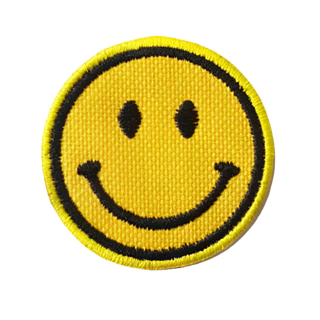 Patch Bordado Aplique Termocolante Modinha Emoji Smile