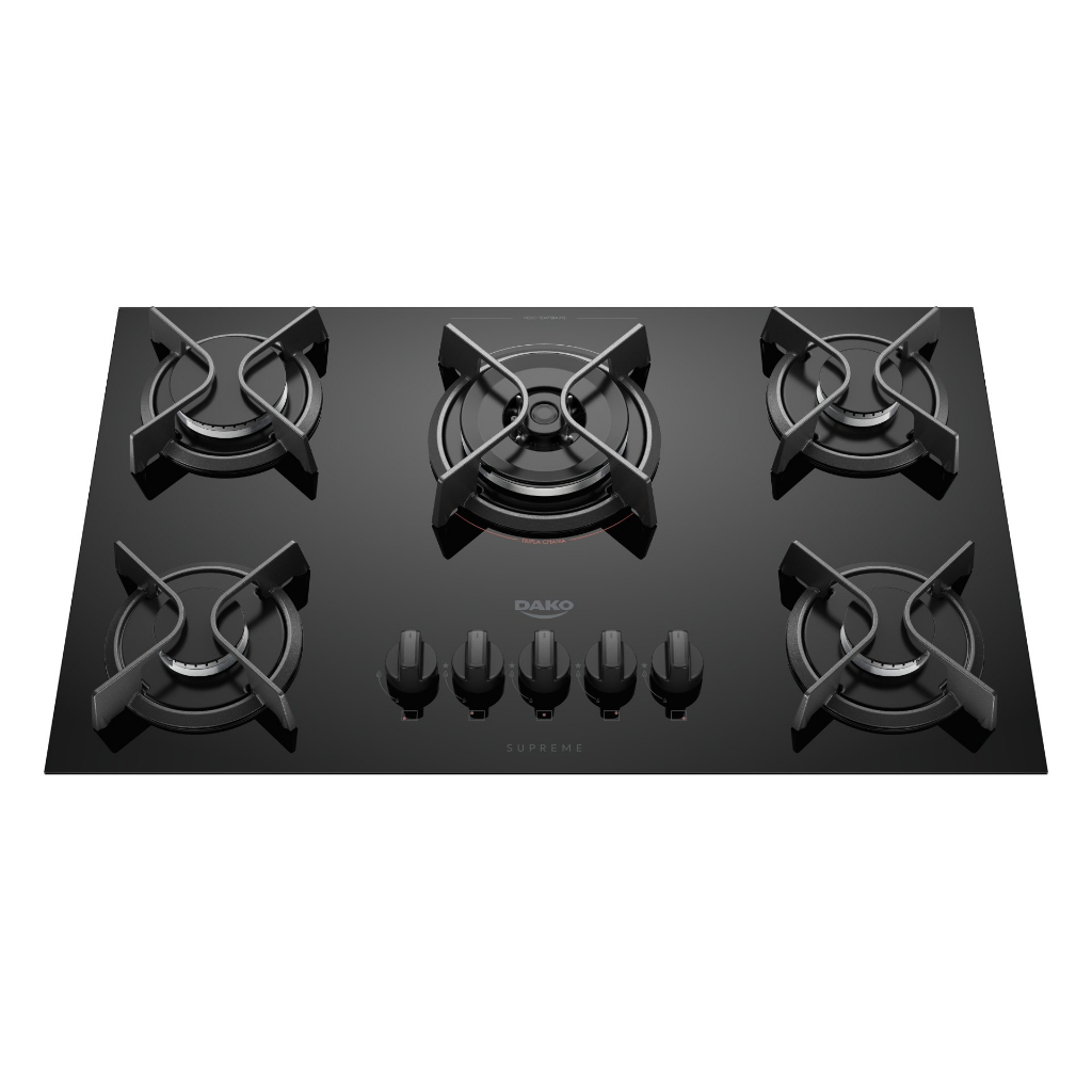 Cooktop 5 Bocas Tripla Chama Preto Vidro Dako Supreme Bivolt Shopee