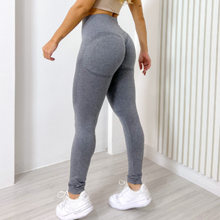 Calça de ioga feminina cintura alta elástica tamanho grandeO