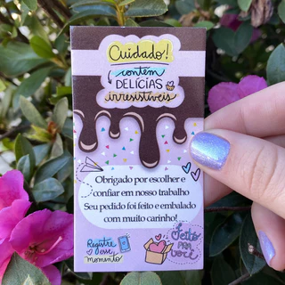 50 e 100 unid. Cartão de agradecimento COUCHE BRILHO 250GR Tag cartão Confeitaria para encomendas, cartão correios PRONTA ENTREGA