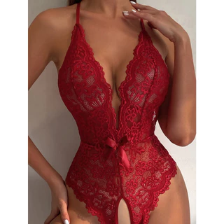 Body Renda Sensual Costa Nua Com Abertura Lingerie Sexy Sex Shop