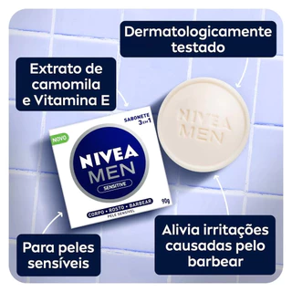Nivea Men Sabonete em Barra Sensitive 3 em 1 - 90g
