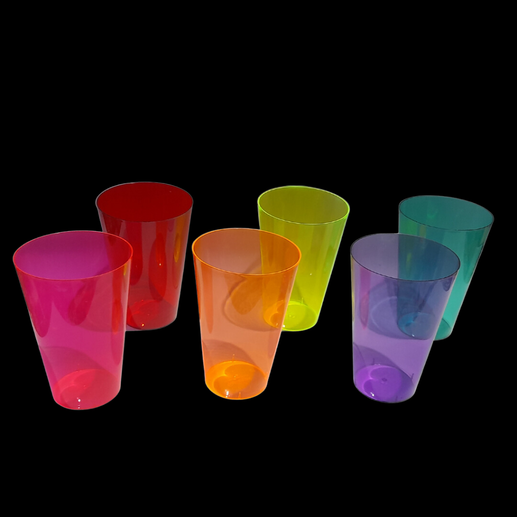 Kit 60 Copos Descartável Tipo Acrílico 200 Ml Coloridos Neon | Shopee ...