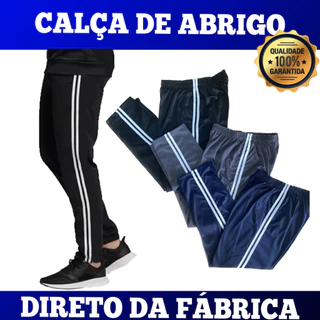 Calça Esportiva - Agasalho - Abrigo - Adulto e Plus Size