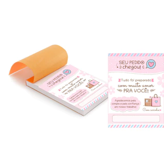 Kit 5 Blocos (500 Folhas) para Agradecimento / Obrigado pela Compra